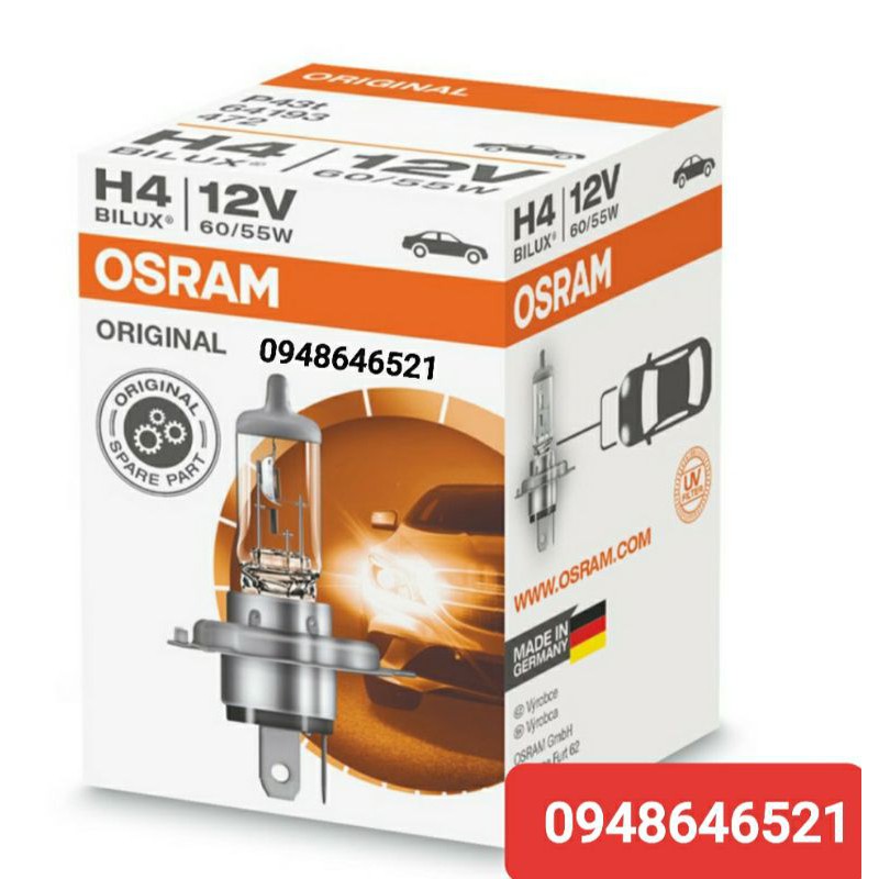 Bóng đèn Osram 12v H4 60/55w chính hãng 100% 🇩🇪 xe máy, ô tô.0