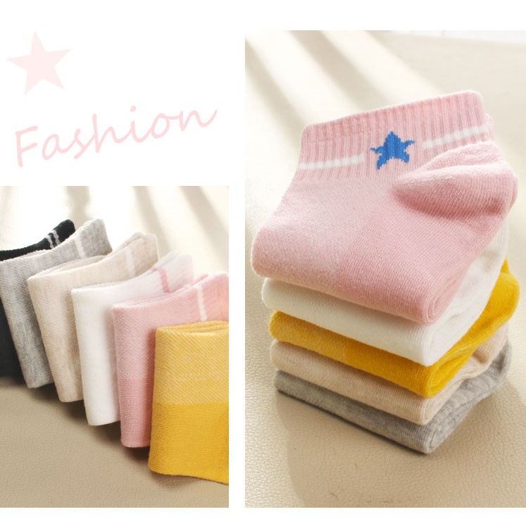 [Combo 5 Đôi] Tất Tuần Nữ Cổ Ngắn Style Hàn Quốc, Vớ Tuần Nữ Cổ Ngắn Sử Dụng Cả Tuần - CB015