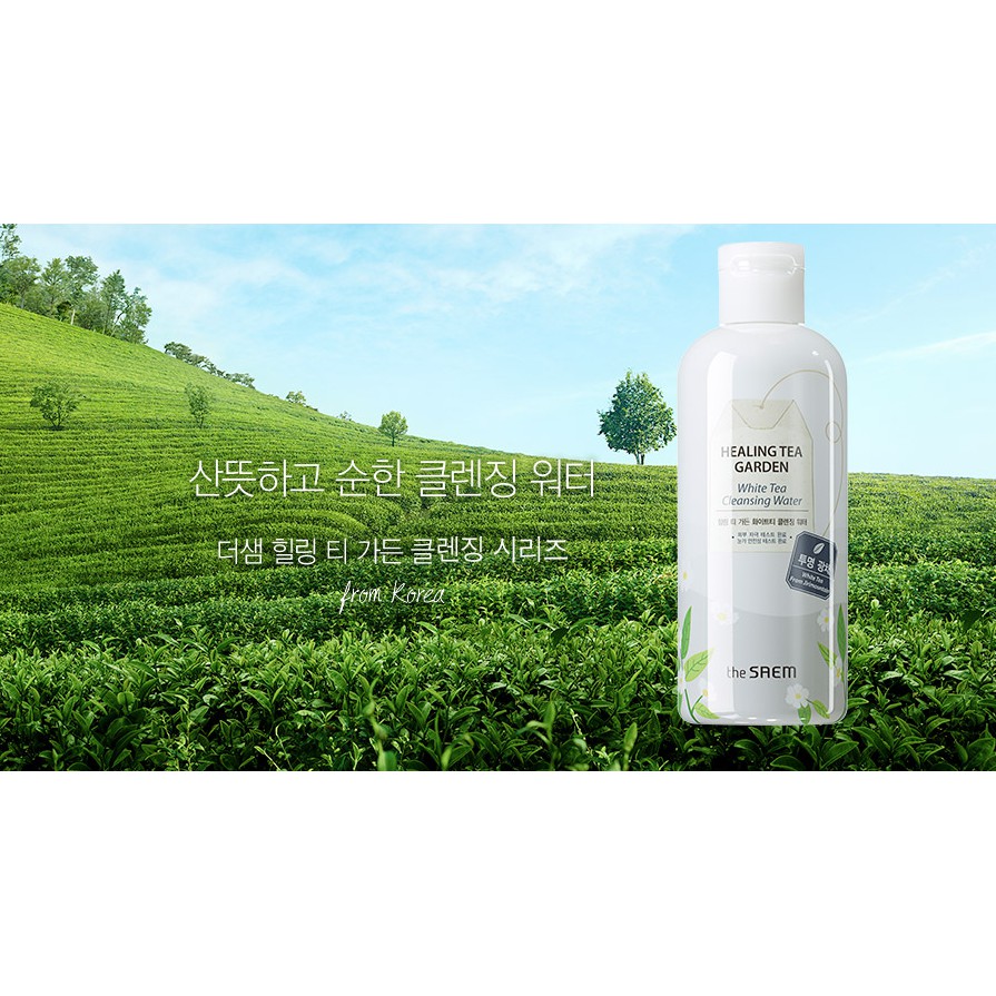 Nước Tẩy Trang Giúp Làm Sáng Da Với Chiết Xuất Từ Trà Trắng The Saem Healing Tea Garden White Tea