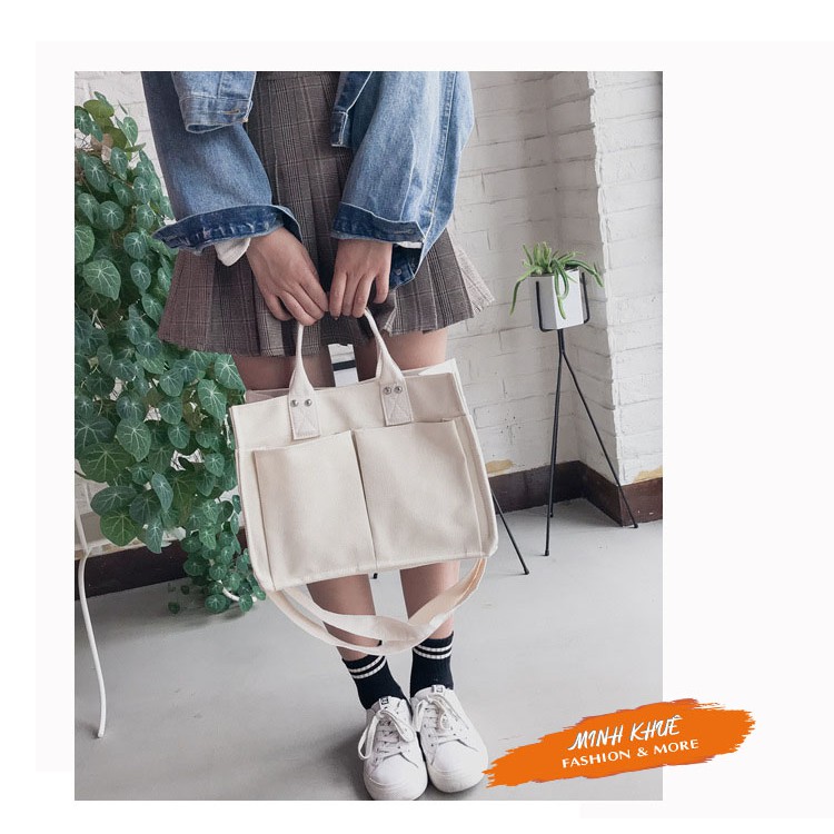 Túi xách nữ đi học, đi làm chất vải canvas form túi đẹp | BigBuy360 - bigbuy360.vn
