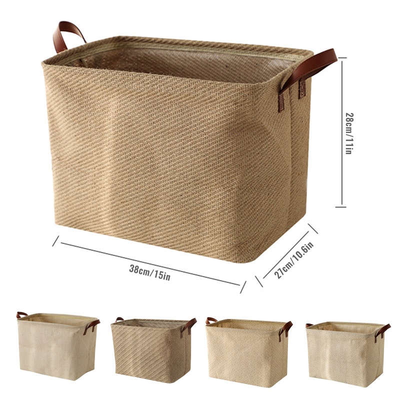 Giỏ Đựng Đồ Giặt Sức Chứa Lớn Bằng Vải Cotton Lanh