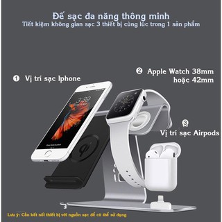 Dock sạc không dây Bestand 3in1 cho Iphone/AppleWatch và Airpod - Home and Garden