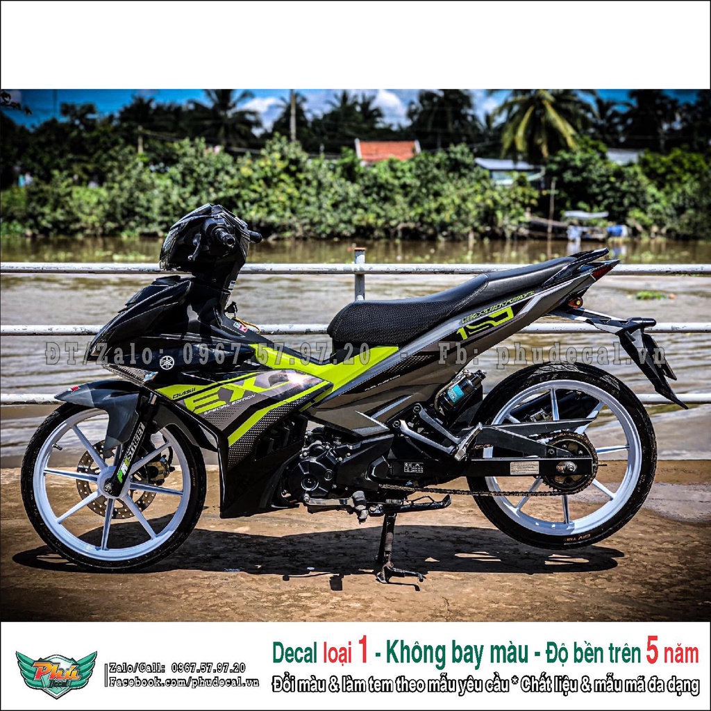 Tem rời Exciter 150 vàng đen Y15zr (2)