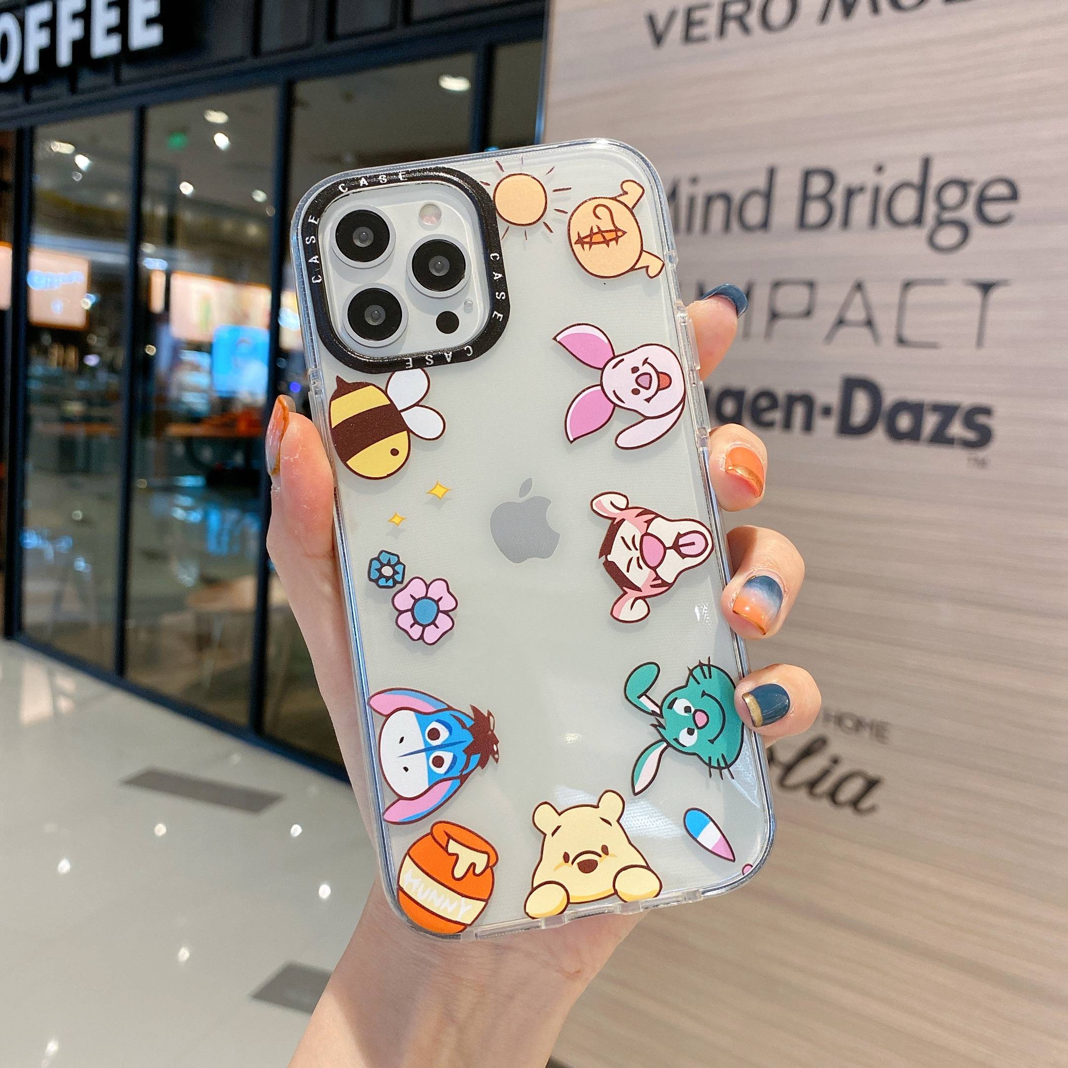 Ốp Lưng case iphone 11 pro max case cover iphonoe 6 plus iphone 12 pro max case iphone 7 plus cover iphone 8 plus iphone xr iphone xs max iphone cover 6s iphone se2020  Mềm Trong Suốt + Kính Cường Lực Cho