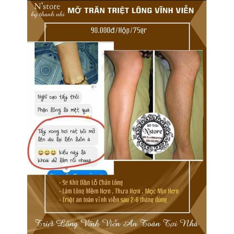 Mỡ trăn Nstore by thanh nhi _75g [ Chính hãng],mỡ trăng nguyên chất triệt lông | BigBuy360 - bigbuy360.vn
