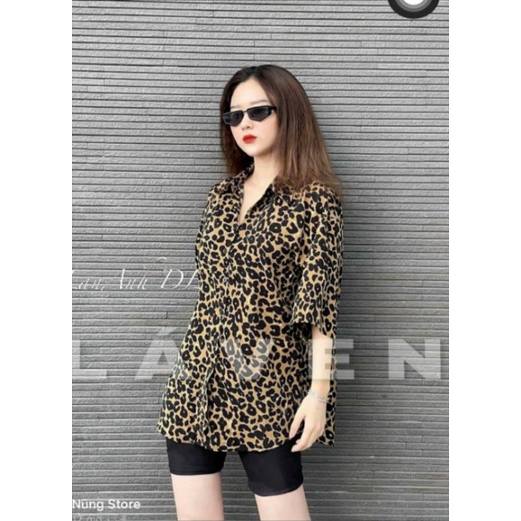 Set áo somi beo kèm quần ngố ( hình thật ở cuối ) alohashop91