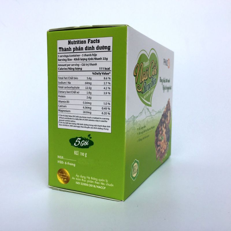 1 Thanh Ngũ Cốc Gạo Lứt Phúc An Không Đường 25gr
