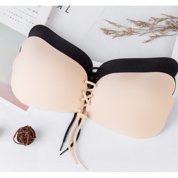 Miếng Dán Ngực, Áo lót nữ, Áo bra dán tạo khe cánh tiên có dây rút sexy - AL DÁN CÁNH TIÊN