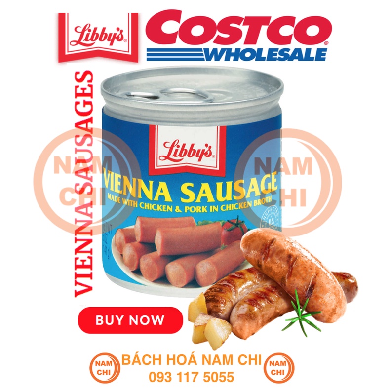 [LỐC 18 HŨ] Xúc Xích Libby Vienna Sausage 130g - Chính Hãng Mỹ