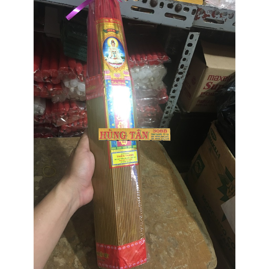Nhang Thơm Mùi Quế Thảo Mộc Tự Nhiên Thiện Thành Cao 3,4,5 Tất Bó To