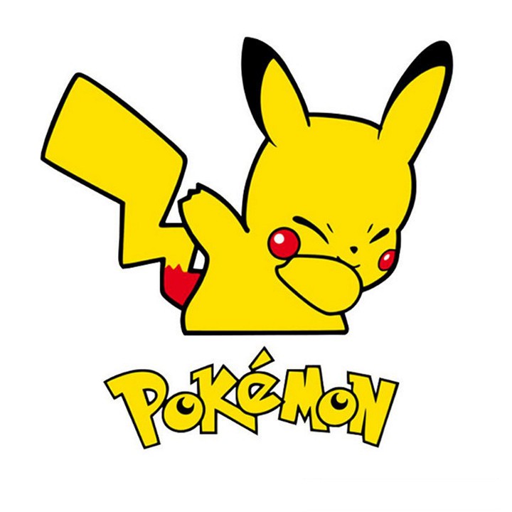 Tem Dán Xe Hơi Hình POKEMON, Dán Nắp Capô, Cánh Cửa Xe