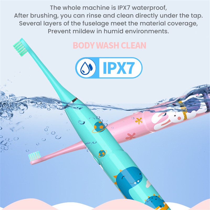 EVEBOT Bàn chải đánh răng điện trẻ em EVEBOT IPX7 sạc USB chống thấm nước