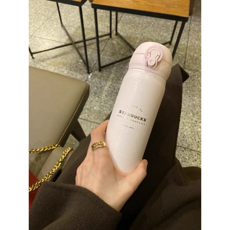 Bình giữ nhiệt STARBUCKS X THERMOS Sakura sơn nhám da cá không bám vân tay Dung tích 500ml