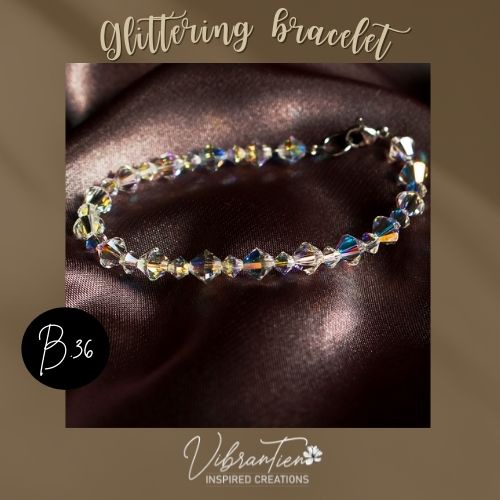 Vòng tay pha lê nhân tạo Áo hạt nón 6 mm