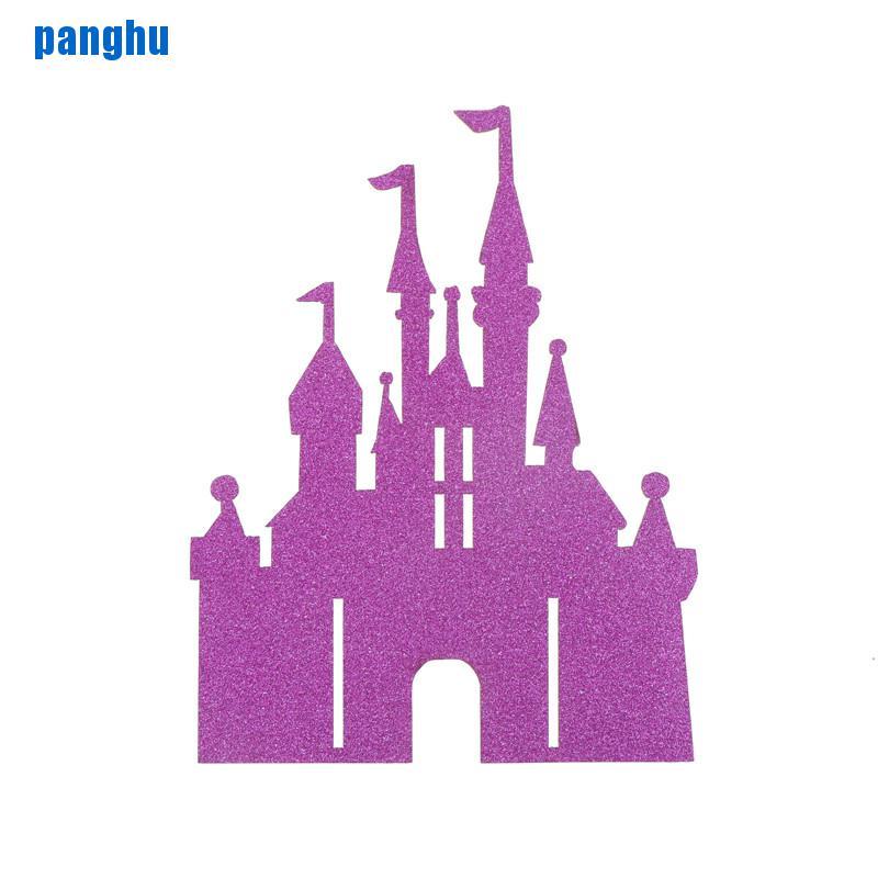 [pang] castle cupcake cake topper creative cake flags birthday decor party supplies [VN]