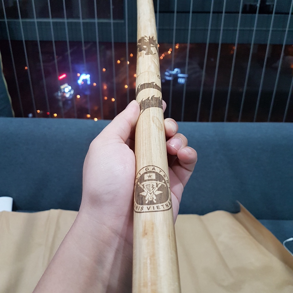 Gậy Arnis chuẩn Phi khắc rồng l Bán theo cây