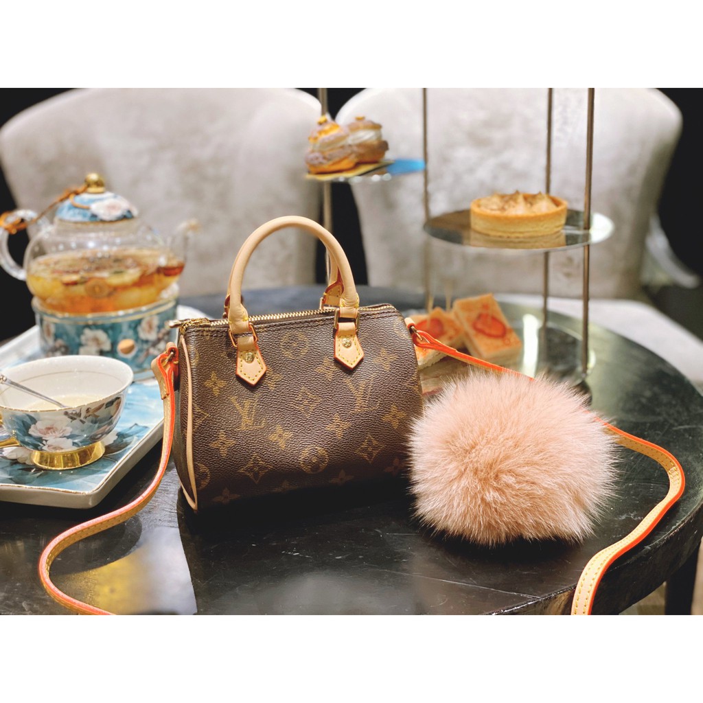 LV SPEEDY NANO MINI SPSL DA THẬT SIZE 17CM