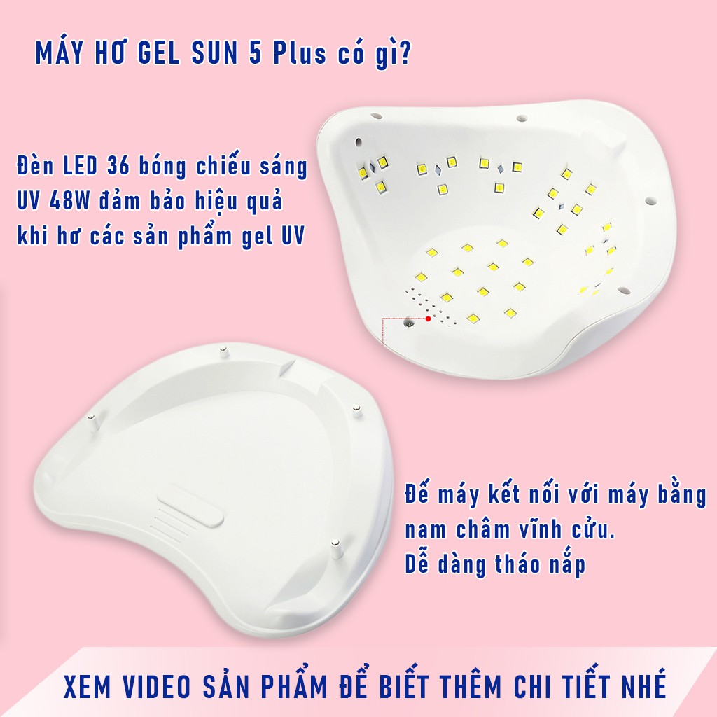 Máy Hơ Gel Sun 5 Plus 2.0 Tem Xanh Bảo Hành 12 tháng - lỗi đổi mới ngay ngày đầu