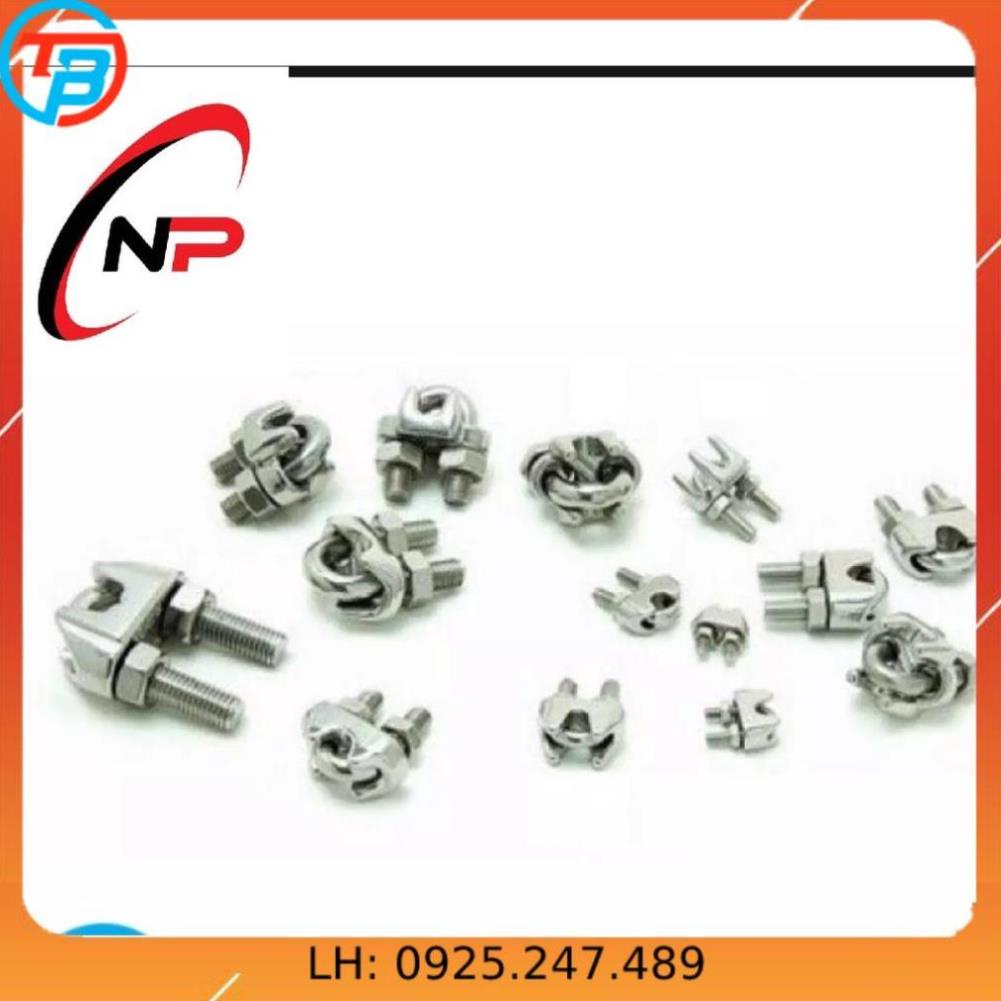 Bộ Ốc Siết Cáp INOX 304 Combo 10 cái.Gồm đủ các size 2mm 3mm 4mm 5mm 6mm 8mm 10mm.kimkhinhatphat