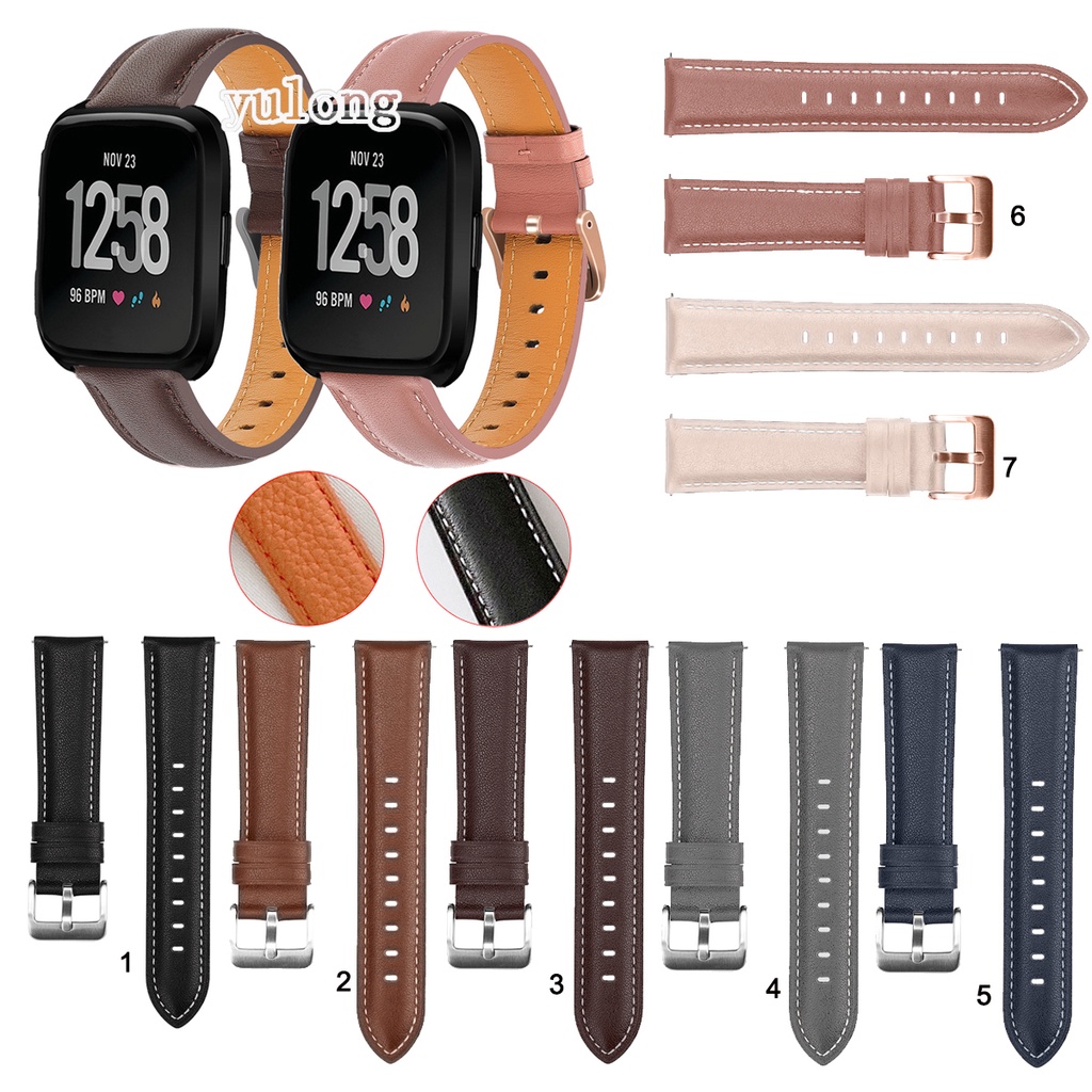 Dây Đeo Bằng Da Thật Cho Đồng Hồ Thông Minh Fitbit Versa 2 / Versa Lite / Versa 1 / SE