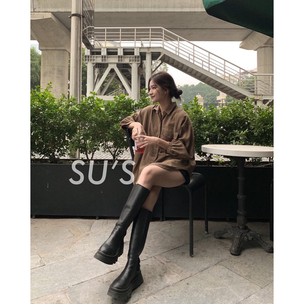 Áo sơ mi thô tay bo túi ngực A2159 SUSTORE