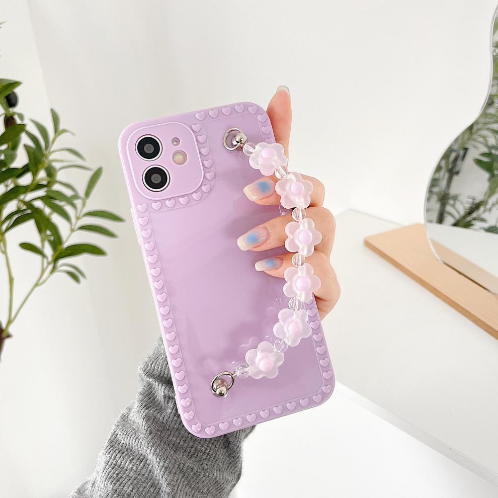 Ốp lưng iphone DÂY ĐEO ĐÍNH HOA ip7,8,plus/X,XS/XSMAX/11/11/12,pro,max/13.pro.max LOẠI ĐẸP