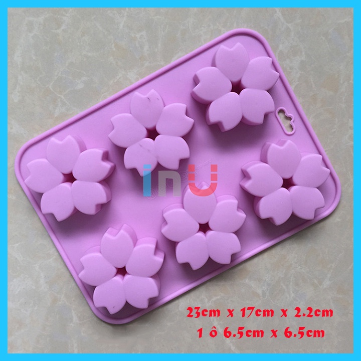 HCM -  Khuôn silicon hoa hướng dương, hoa Tulip, hoa anh đào, hoa tuyết nướng bánh, làm rau câu BSI
