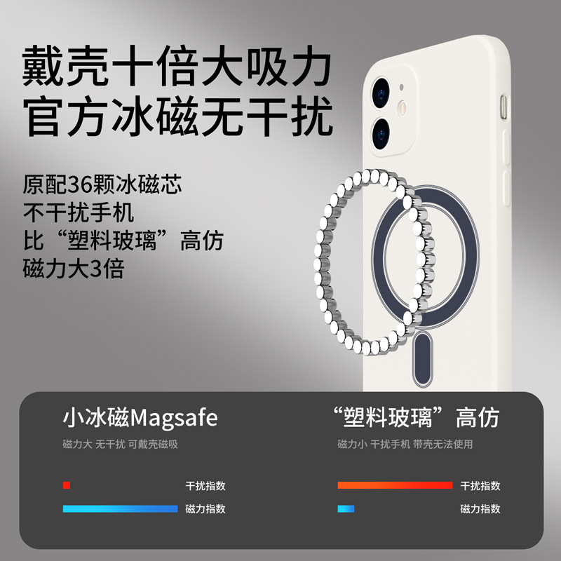 Ốp Điện Thoại Silicon Dẻo Kèm Sạc Không Dây Mlr Magsafe Cho Iphone 12 Silicone