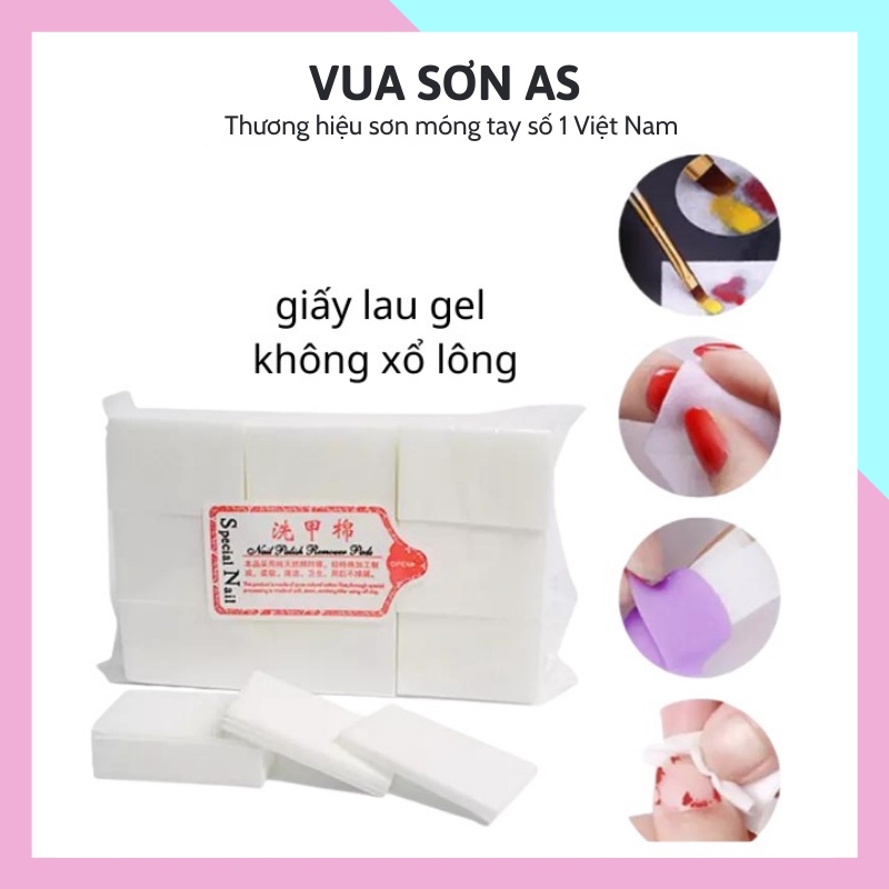 Giấy lau gel cứng loại xịn không rụng lông 1000 tờ phụ kiện nail giá rẻ VUA SƠN AS