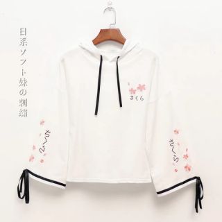 Áo ulzzang thêu họa tiết kiểu Nhật 3 mẫu có nón cực xinh (có Ảnh thật)