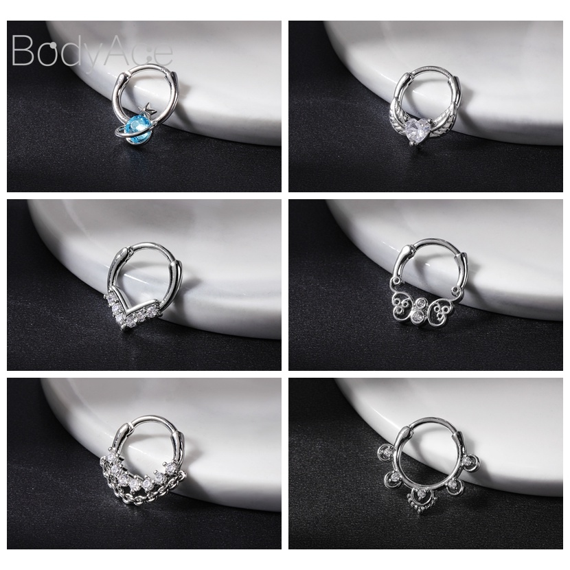 1 Khuyên Mũi Dạng Rắn 10mm Bằng Đồng