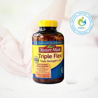 Viên bổ khớp (200v) toàn diện cho người từ 18 tuổi Nature Made Triple Flex Glucosamine, Chondroitin, MSM và D3, USA