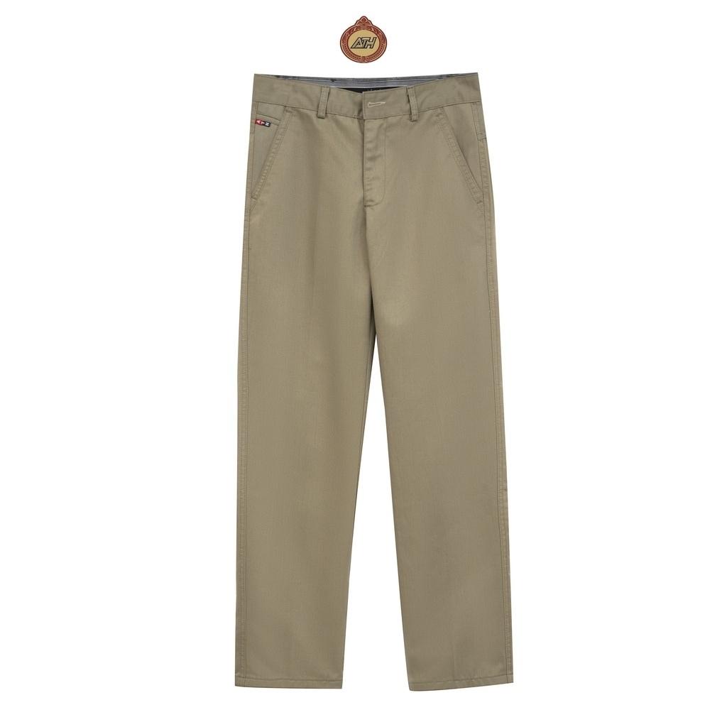 Quần  dài kaki nam trung niên ống suông vải dày cao cấp, phong cách lịch lãm, sang trọng - ATH