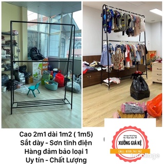 ( Loại dày - Ảnh thật )KỆ TREO QUẦN ÁO CHỮ A 2 TẦNG - KỆ TREO CHO SHOP - GIÁ TREO CHỮ A LOẠI 1