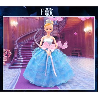 Búp bê công chúa váy xanh b01 + tặng bộ phụ kiện búp bê 08 món