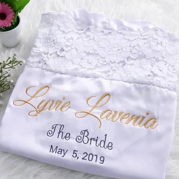 Bộ Áo Kimono Thêu Hoa Hồng + Quần Lót Vải satin Sang Trọng CT0E9 37 Cho Cô Dâu | BigBuy360 - bigbuy360.vn