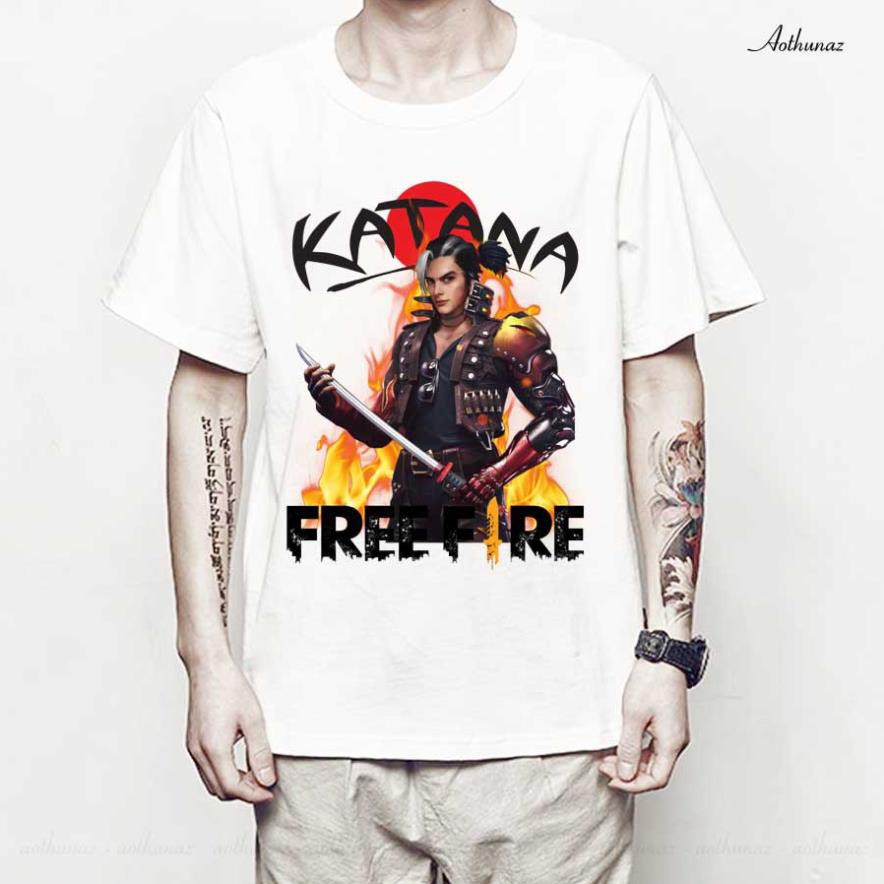 ( SALE 50%) Áo thun in hình Free Fire Hayato cầm Katana Kiếm Nhật - Mẫu mới F2264 độc đẹp giá rẻ nhất