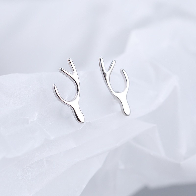 Khuyên tai bạc 925 cành cây lạ mắt độc đáo nhỏ nhắn dễ thương đáng yêu Dế Bạc - K5997