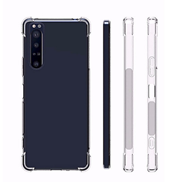 Ốp Lưng Sony Xperia 1 II / Xperia 1 Mark 2 Trong Suốt Chống Sốc 4 Góc - Nhựa Dẻo Phủ NaNo Cao Cấp