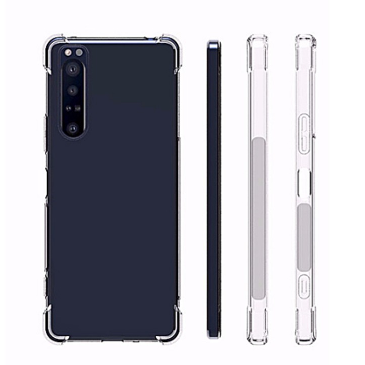 Ốp Lưng Sony Xperia 1 II / Xperia 1 Mark 2 Trong Suốt Chống Sốc 4 Góc - Nhựa Dẻo Phủ NaNo Cao Cấp