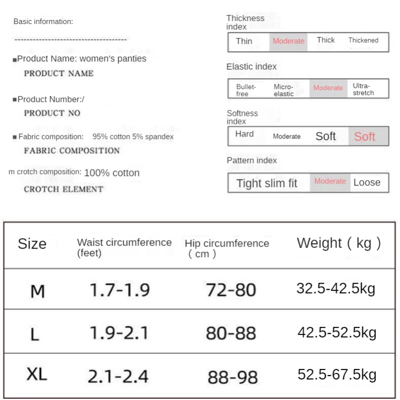 Quần lót cotton lưng vừa kẻ sọc caro dễ thương cho nữ