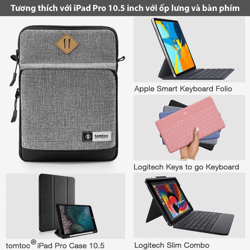 Túi đeo chéo chính hãng TOMTOC (USA) Multi Function Shoulder - A20-A01 cho iPad/Tablet 11 inch