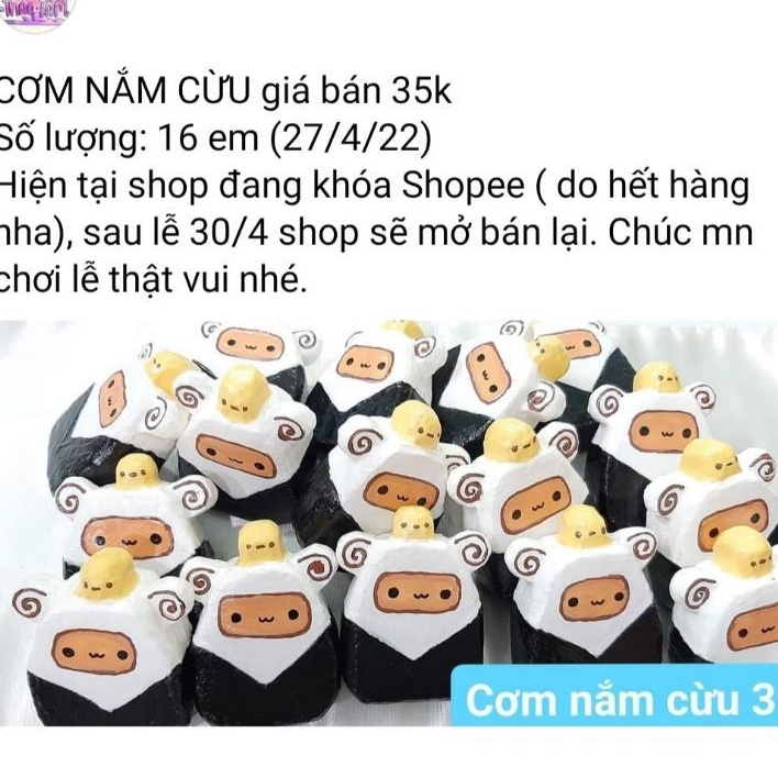 Squishy handmade cơm nắm hình cừu [Shop Thảo Tâm]