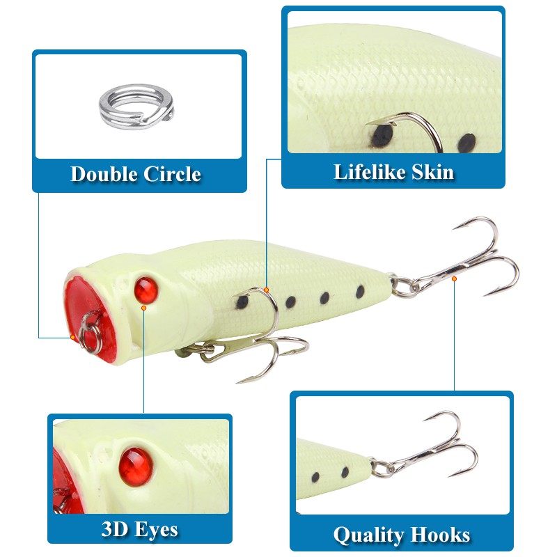 Mồi câu cá giả bằng nhựa cứng chất lượng cao 7.6g-10.7g tiện dụng