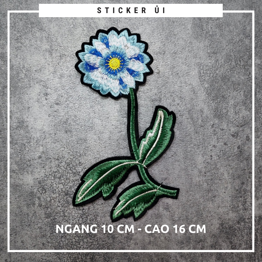 Sticker ủi áo hoa vải thêu cao cấp -DÙNG LÀM BÔNG CÀI ÁO HAY HÌNH ỦI ÁO TRANG TRÍ VÁY, ĐẦM, ÁO DÀI HOẶC LÀM MIẾNG VÁ ÁO