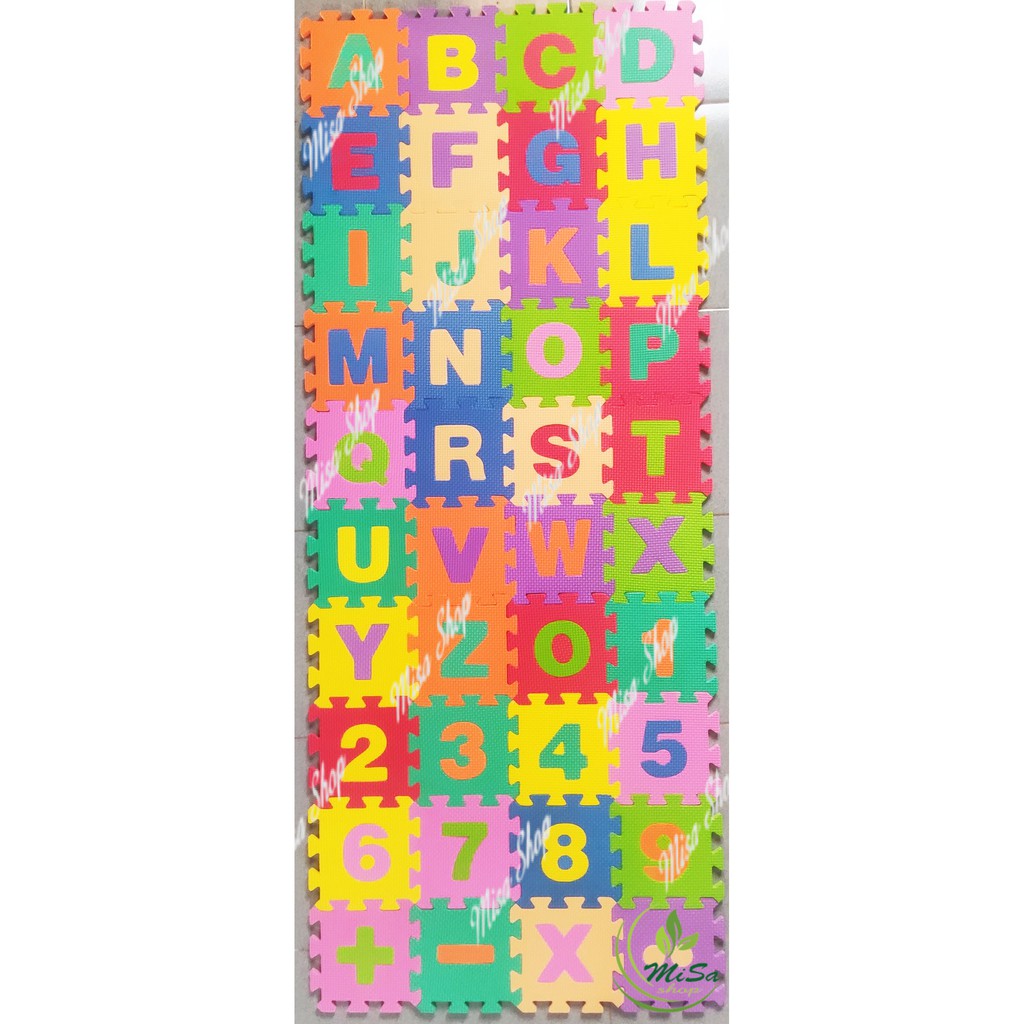 40 tấm xốp lót sàn có kích thước 15x15 cm/ tấm cho bé