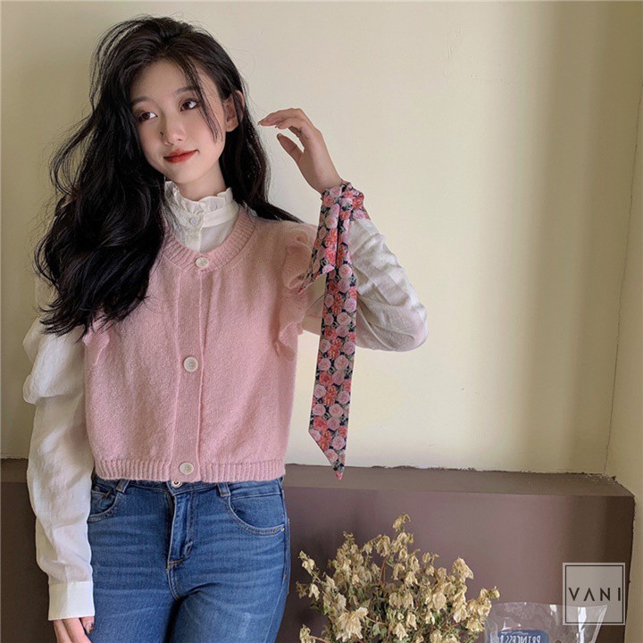 Khăn Buộc Tóc Họa Tiết Hoa Hồng Vintage, Khăn Thời Trang Đa Năng - Vani Store