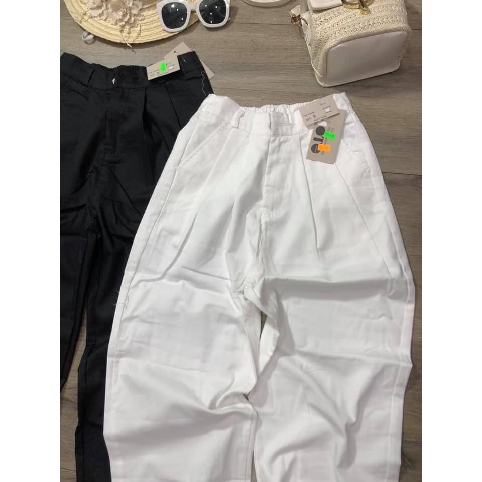 Quần Ulzzang Ống Suông Rộng Lưng Thun 3 Màu Cực Hot - Hình Thật Chính Chủ MS97