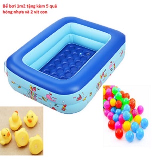 Bể bơi 120cm tặng kèm 5 bóng và 2 vịt thả bồn tắm cho bé ( hoặc tặng 10 bóng ) <shop có bể 130 cm, 150cm, 180cm >