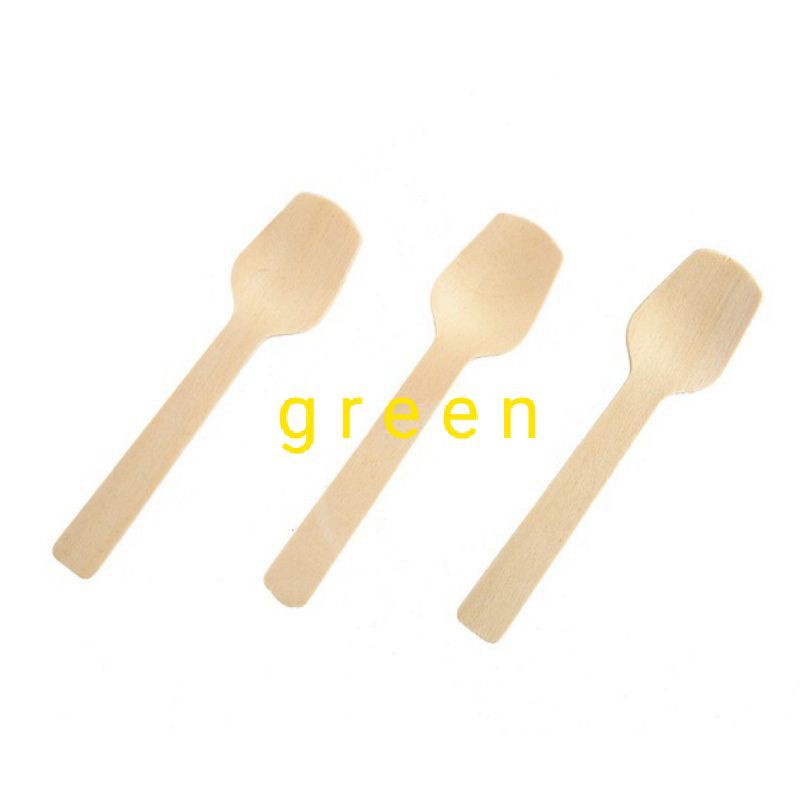Muỗng gỗ Thìa gỗ ăn kem sữa chua 100 cái
